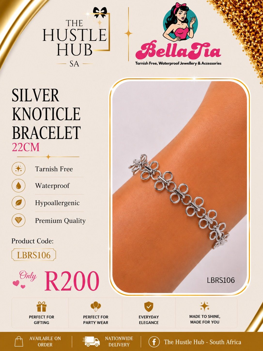 Silver Knoticle Bracelet