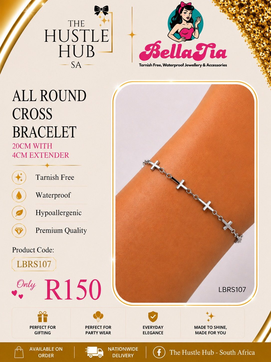 All Round Cross Bracelet