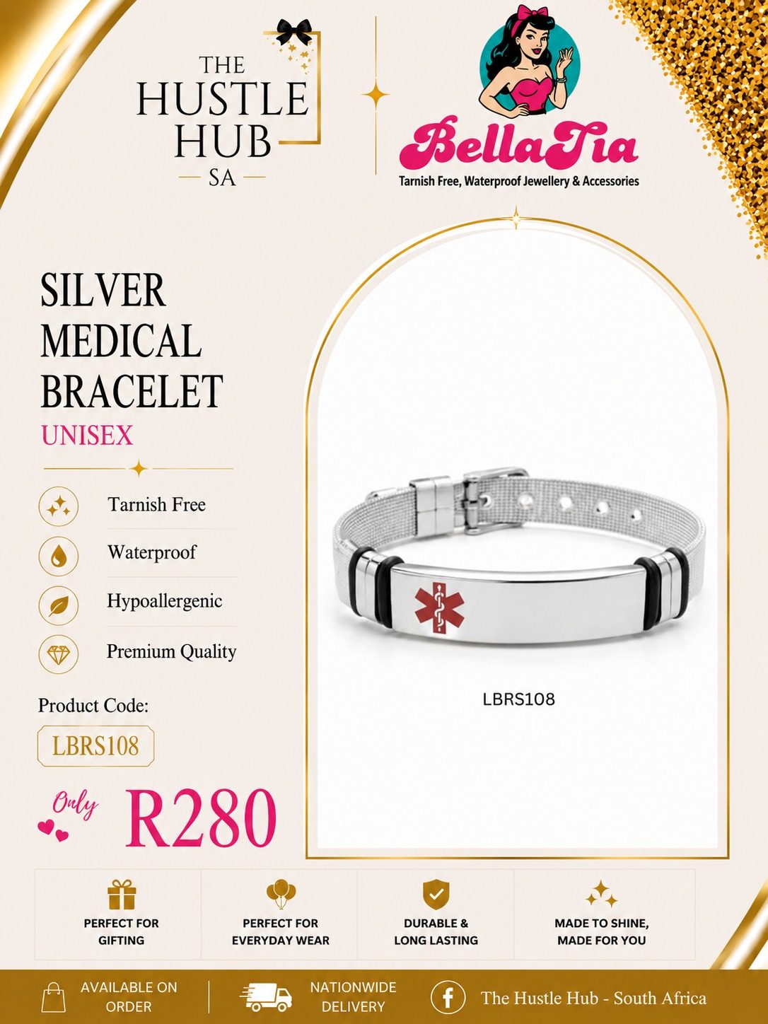 Silver Medical Bracelet