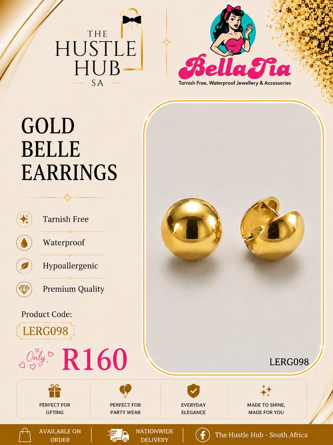 Gold Belle Earrings
