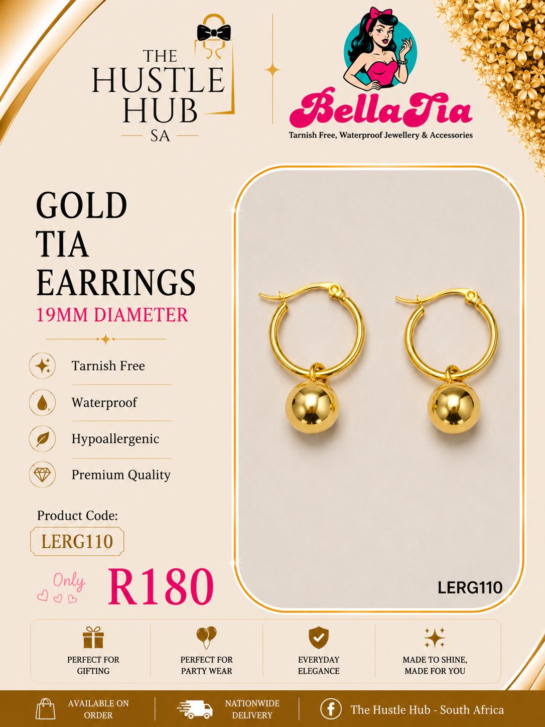 Gold Tia Earrings