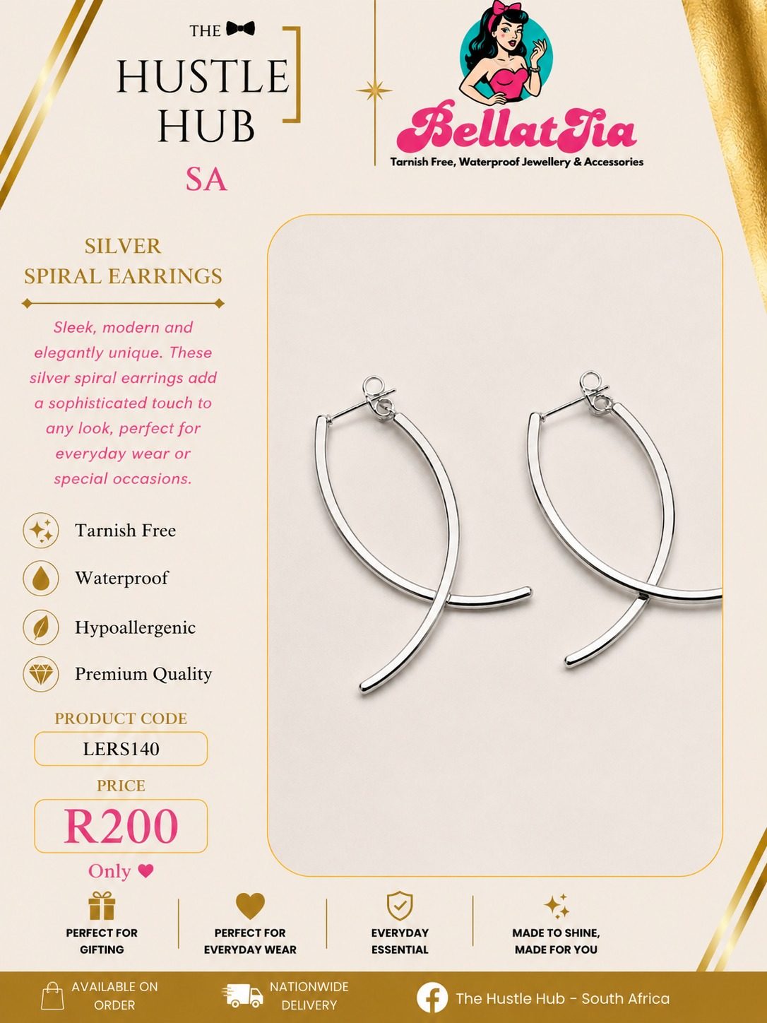 Silver Spiral Earrings