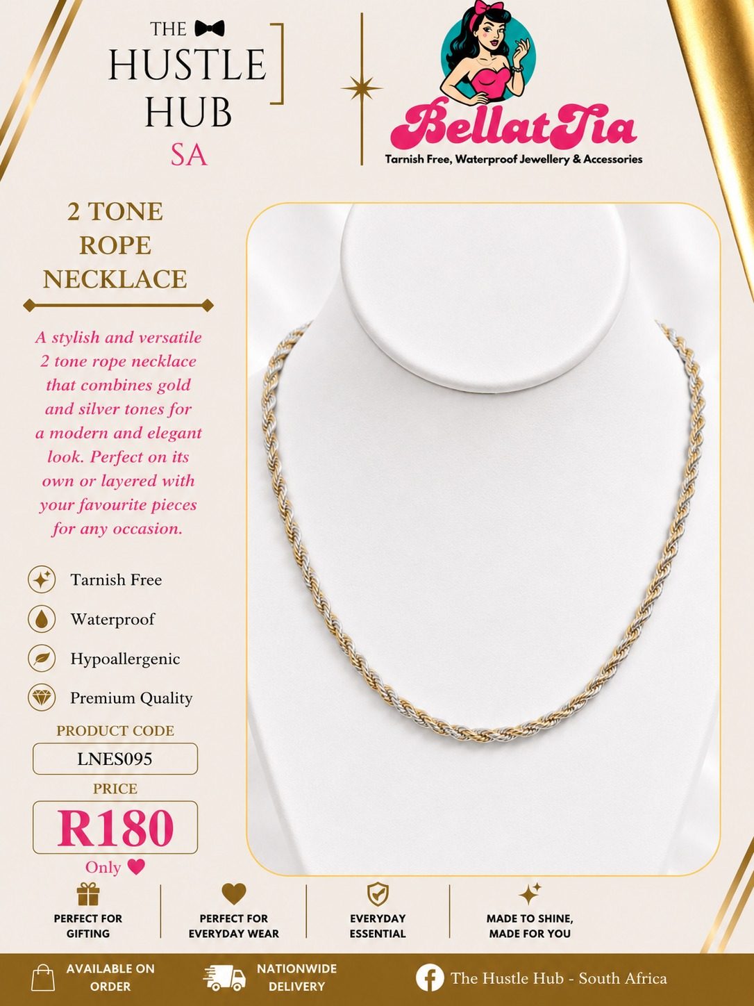 2 Tone Rope Necklace