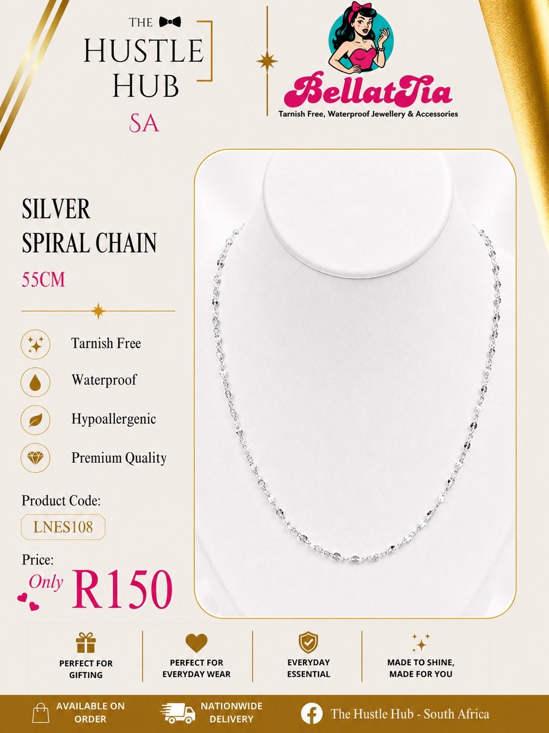 Silver Spiral Chain