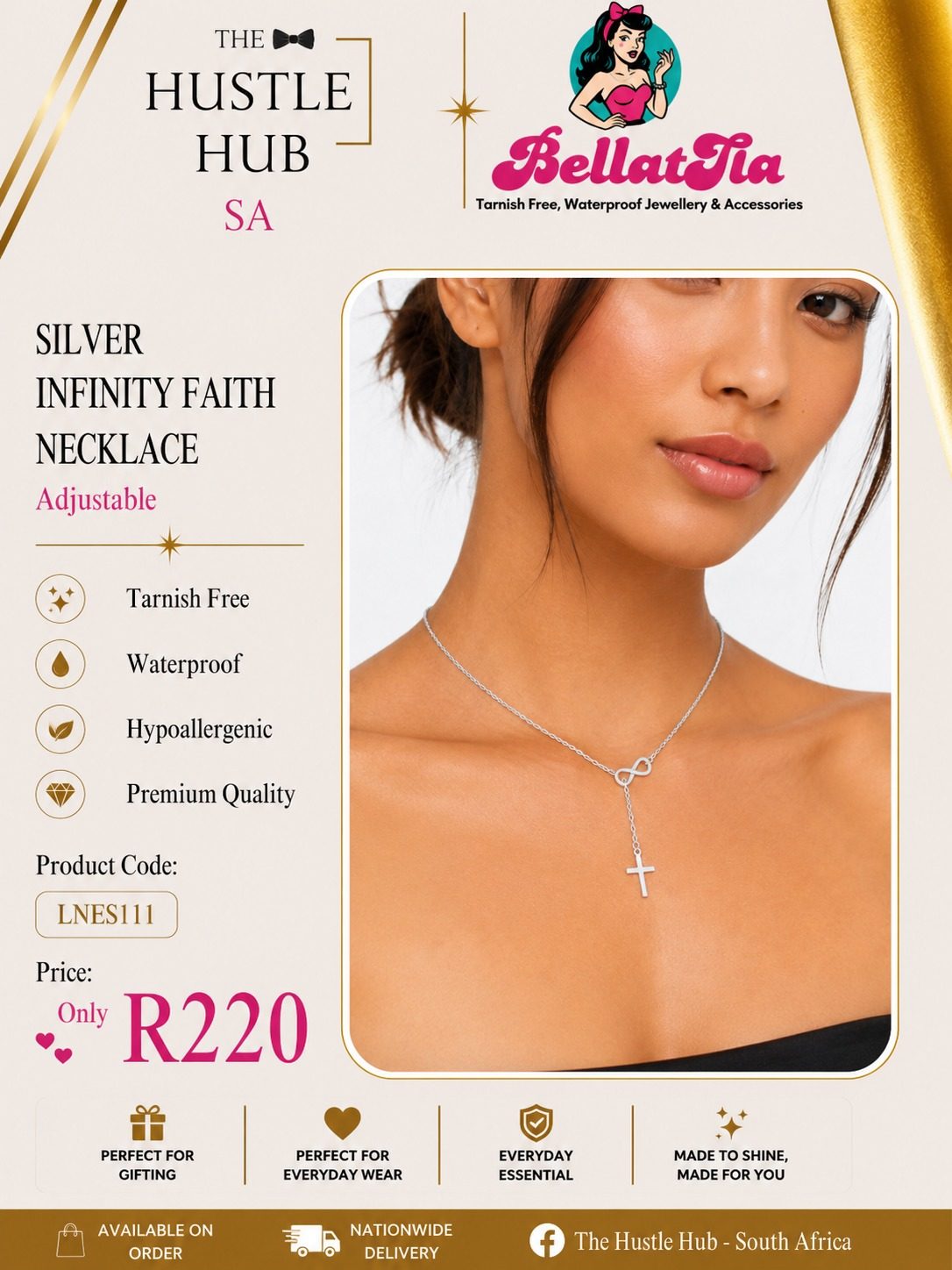 Silver Infinity Faith Necklace