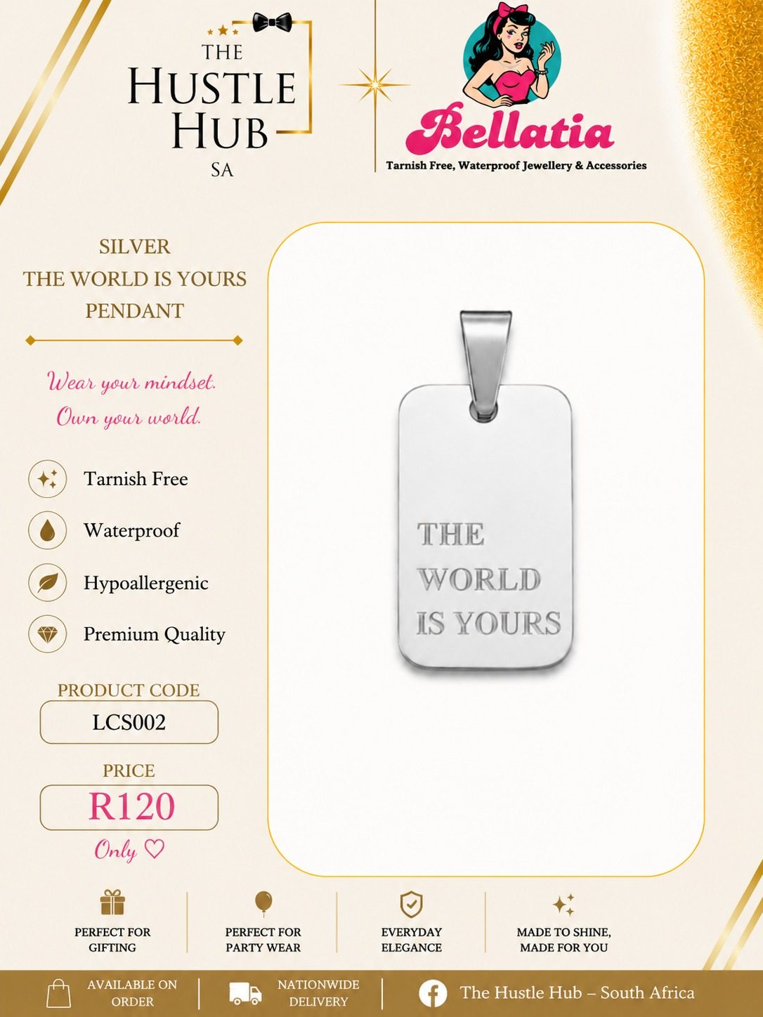 Silver World Is Yours Pendant
