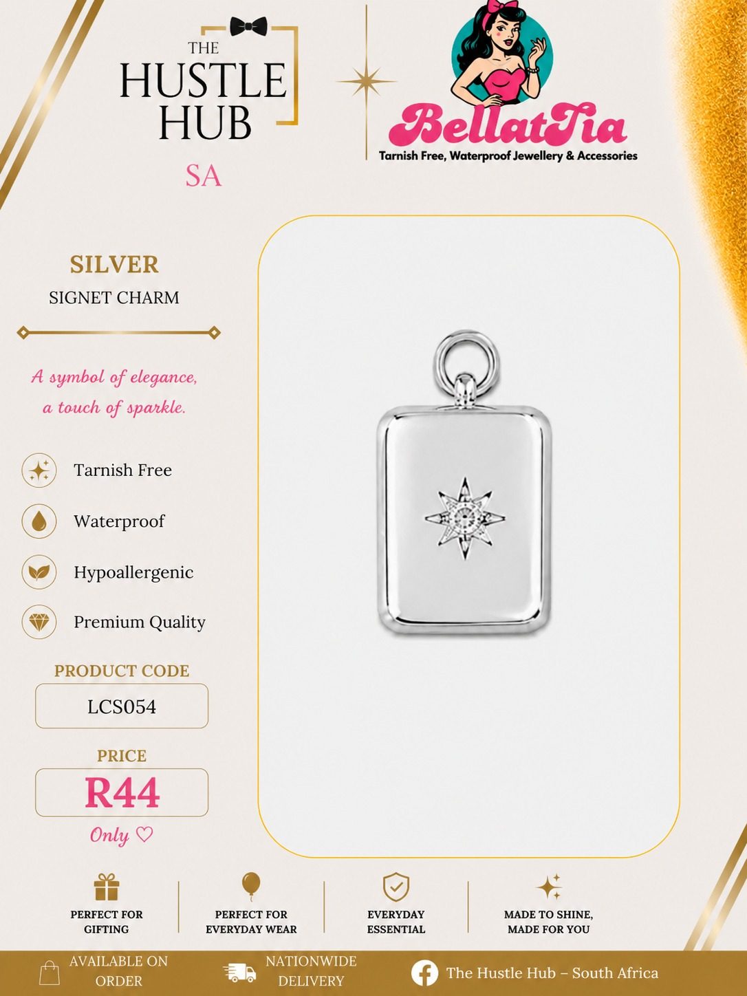 Silver Signet Charm
