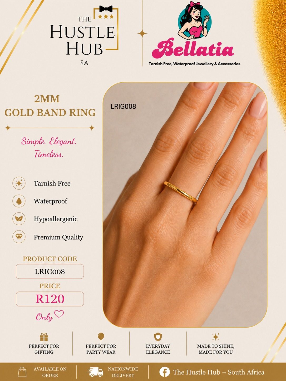2mm Gold Band Ring