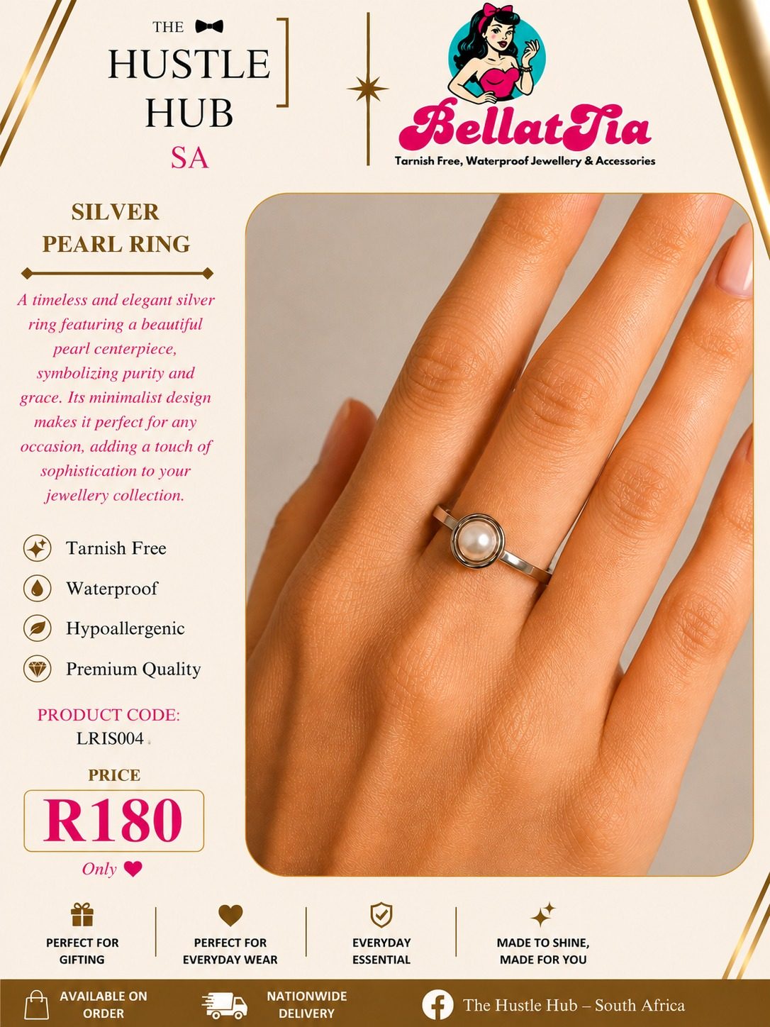Silver Pearl Ring