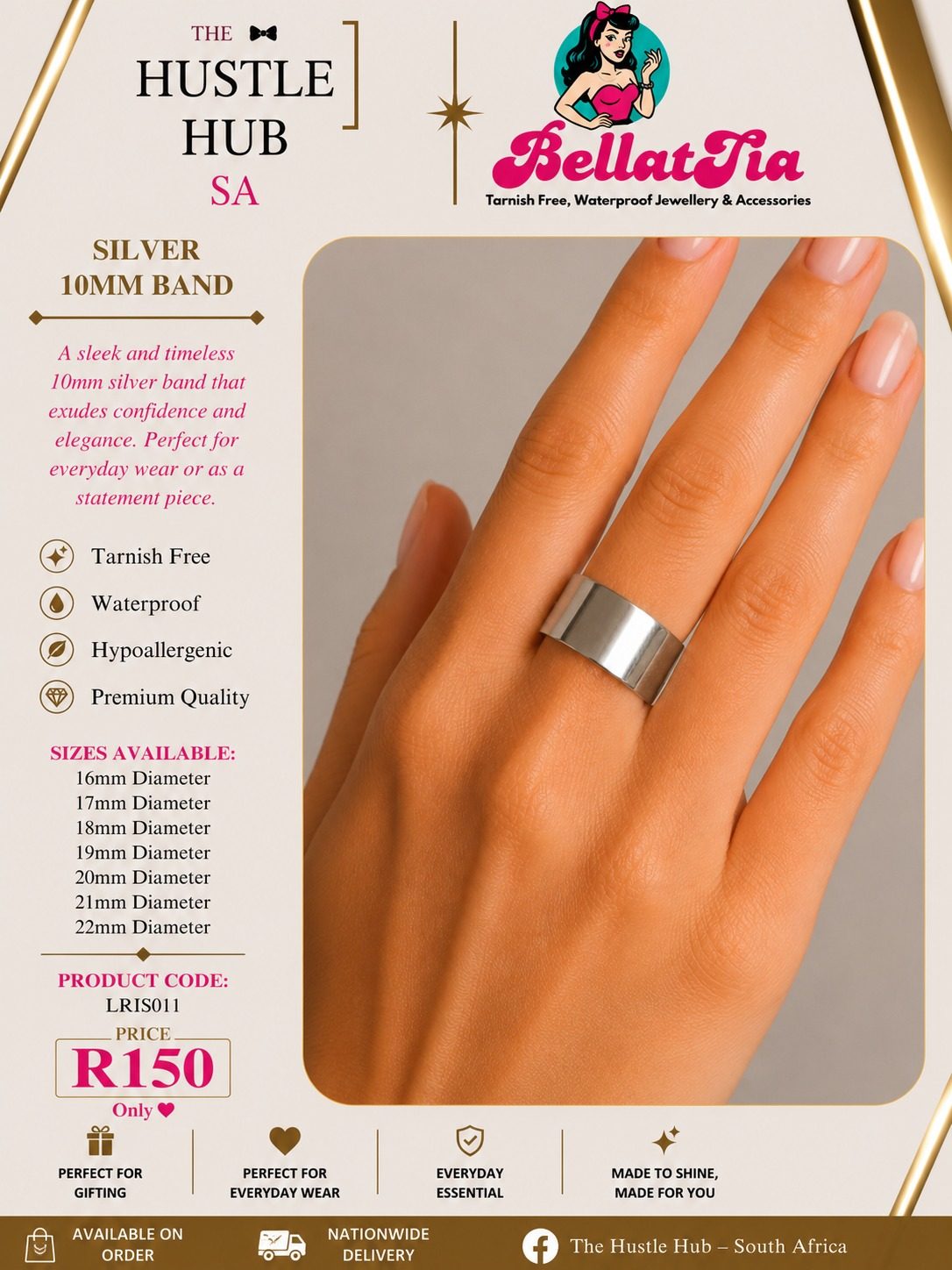 Silver 10mm Band