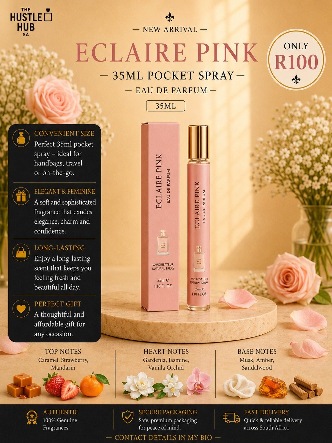 Eclaire Pink Pocket Spray