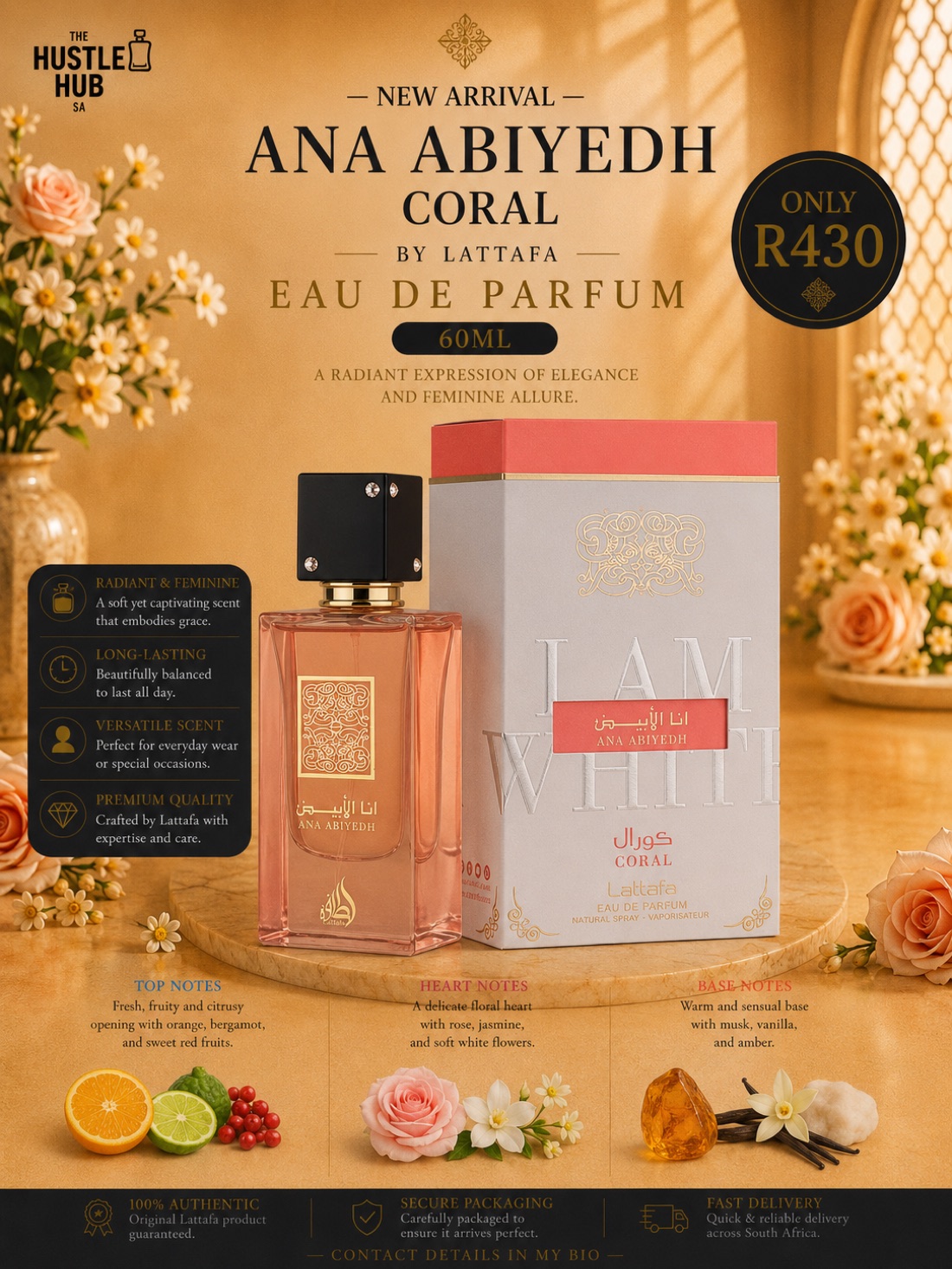 Ana Abiyedh Coral by Lattafa
