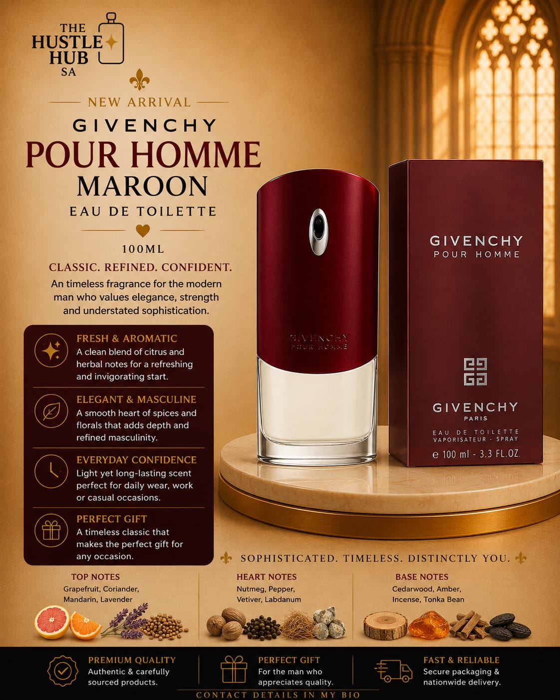 Givenchy Pour Homme Maroon