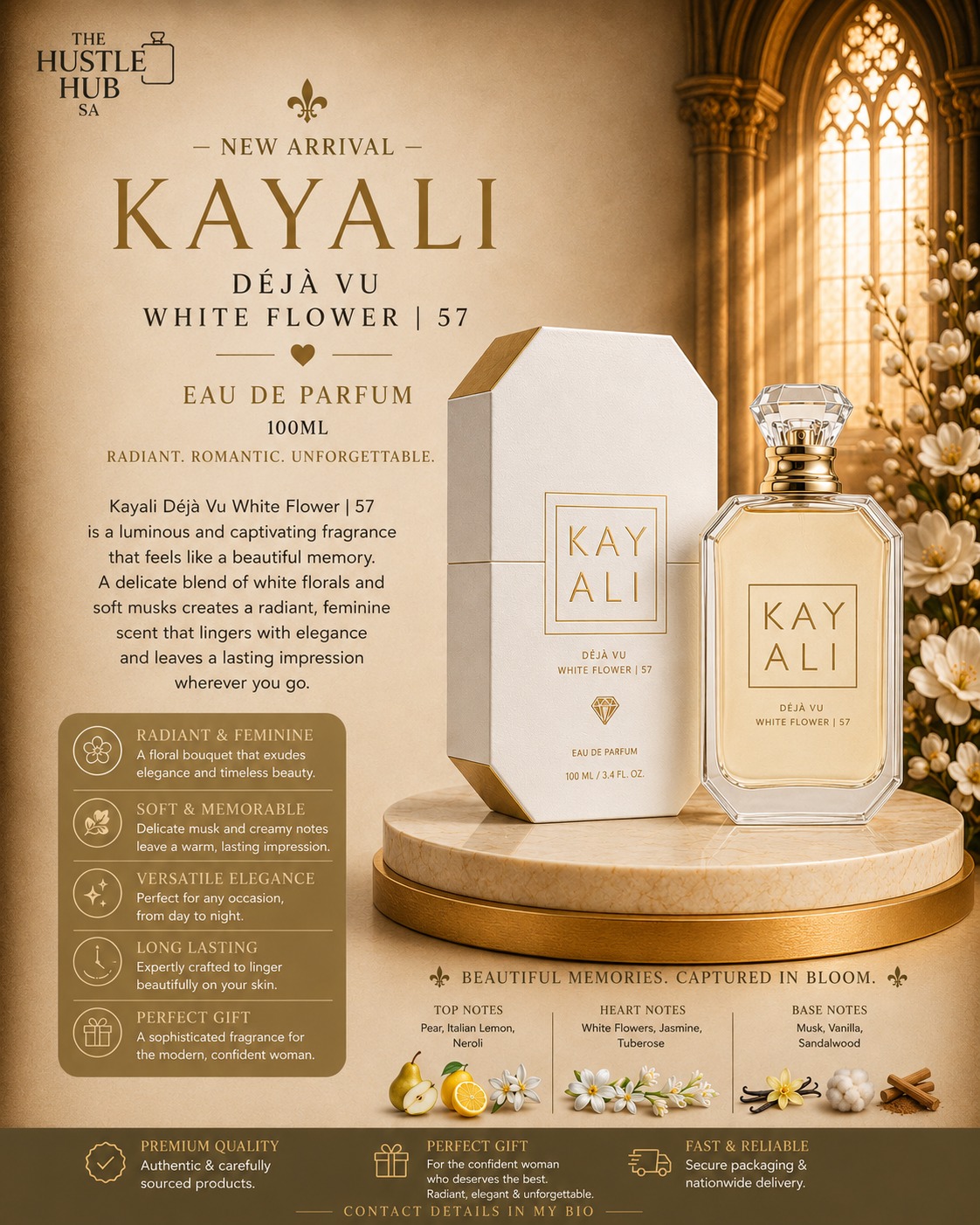 Kayali Deja Vu White Flower 57