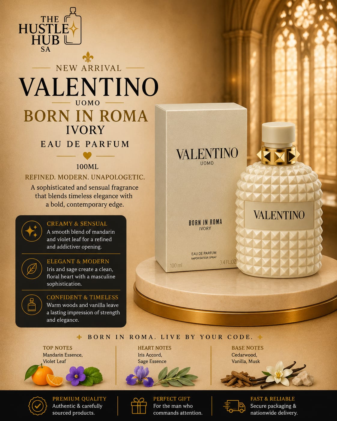 Valentino Uomo Born in Roma Ivory