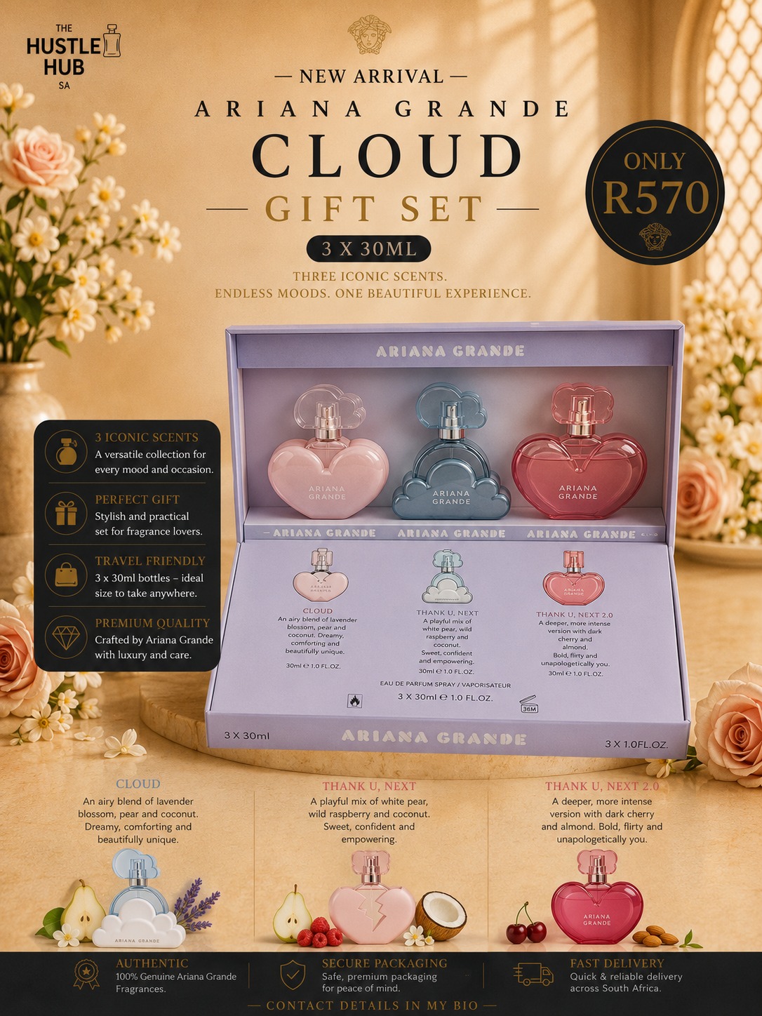 Ariana Grande Cloud Ladies Gift Set 3x30ml