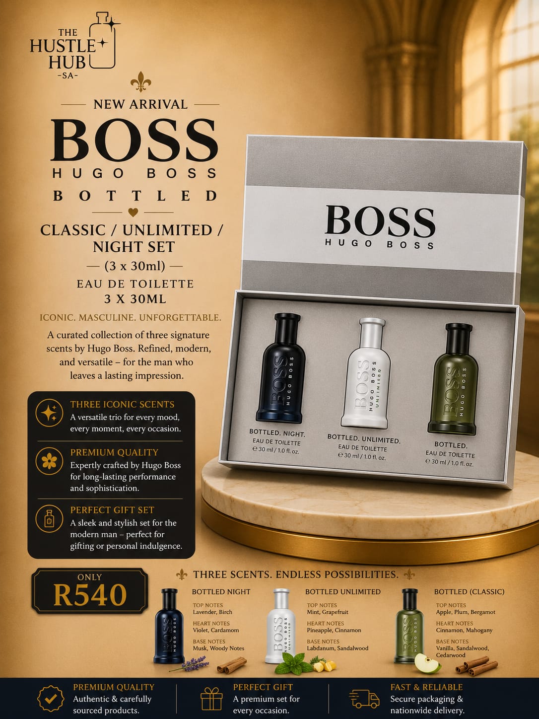 Hugo Boss Bottled Classic Unlimited Night Set 3x30ml