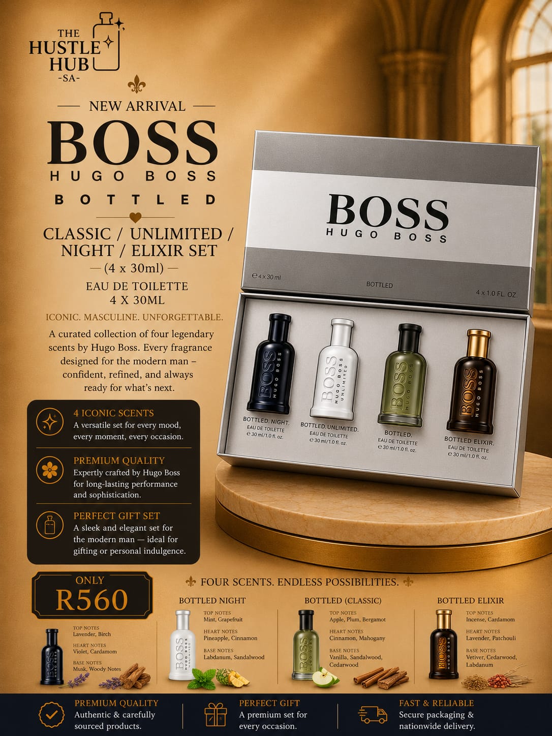 Hugo Boss Bottled Night Unlimited Classic Elixir Set 4x30ml