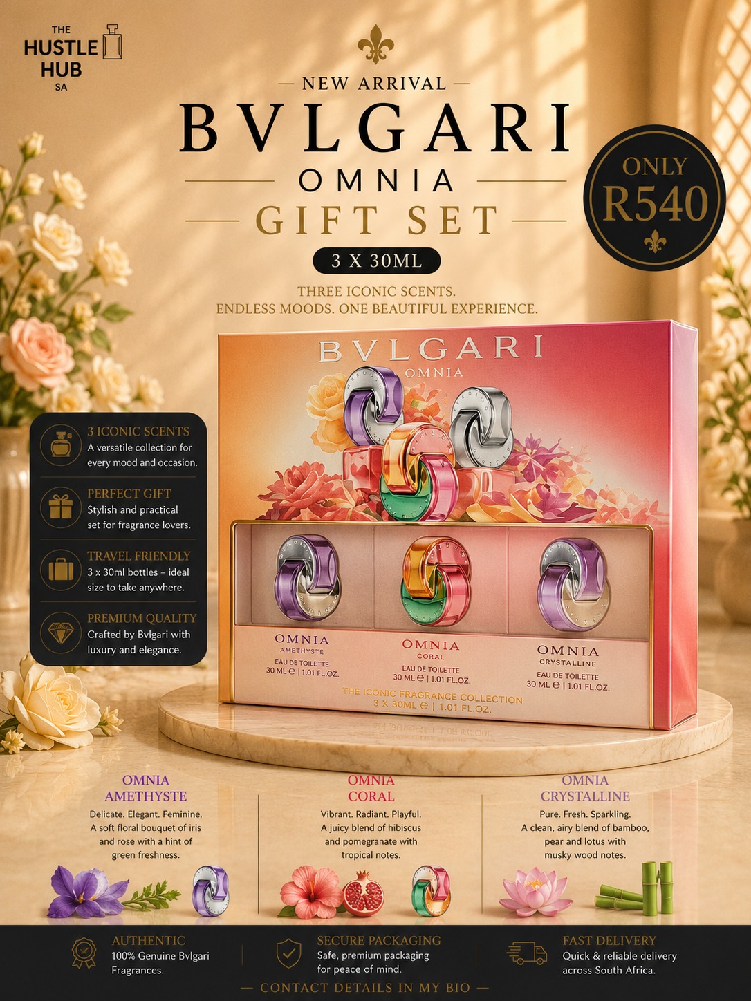 Bvlgari Omnia Ladies Gift Set 3x30ml