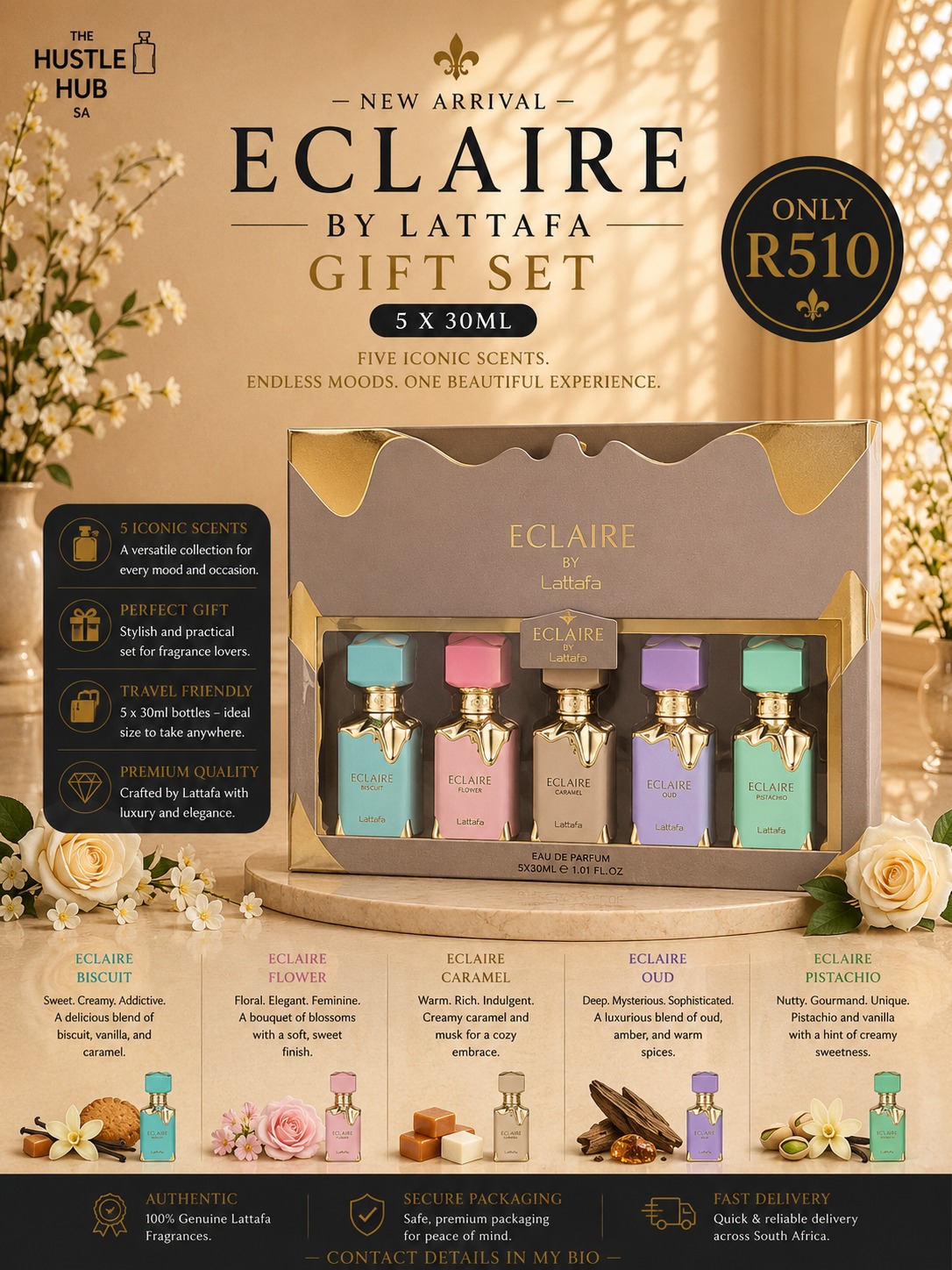 Eclaire by Lattafa Ladies Gift Set 5x30ml
