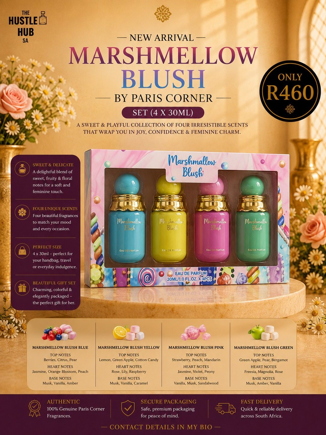 Marshmallow Blush by Paris Corner Gift Set