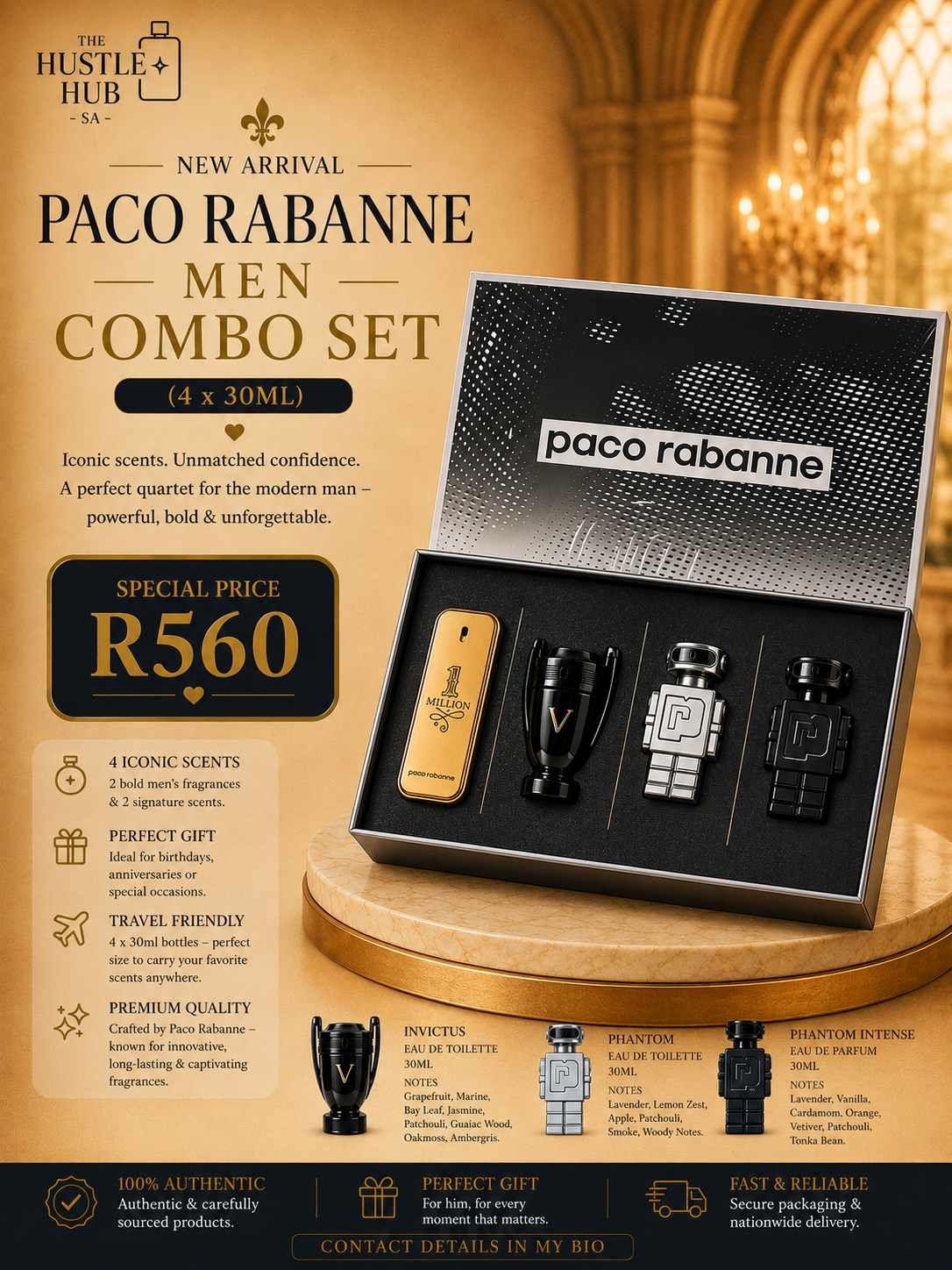 Paco Rabanne Men Combo Set 4x30ml