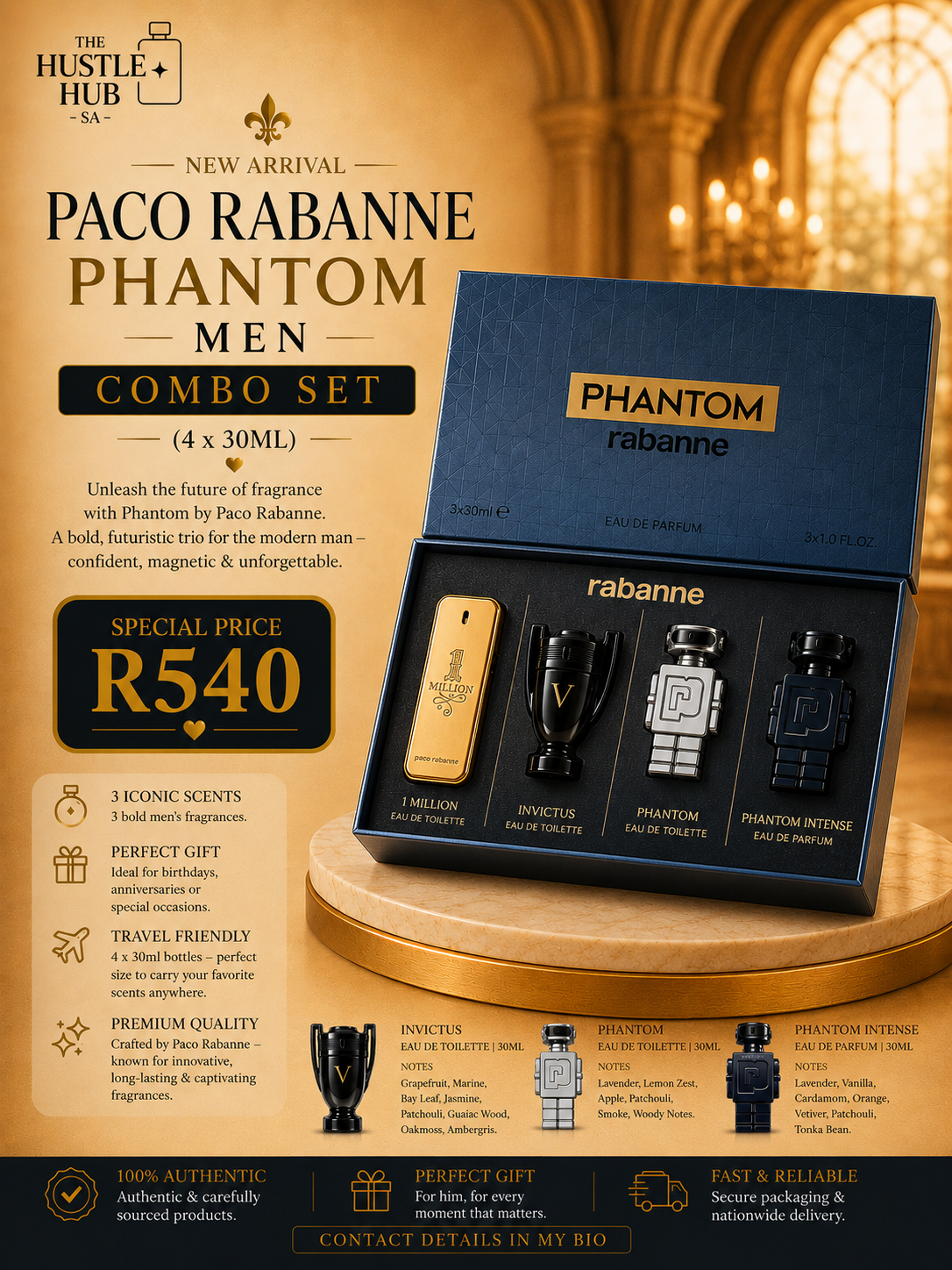 Paco Rabanne Phantom Men Combo Set 4x30ml