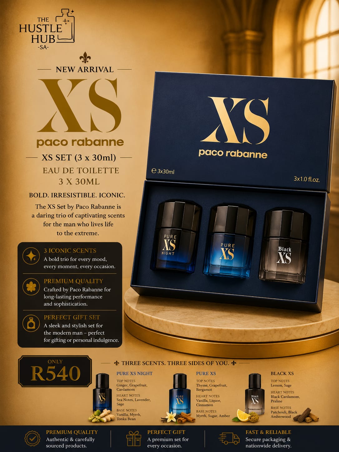 Paco Rabanne XS Men Discovery Set 3x30ml