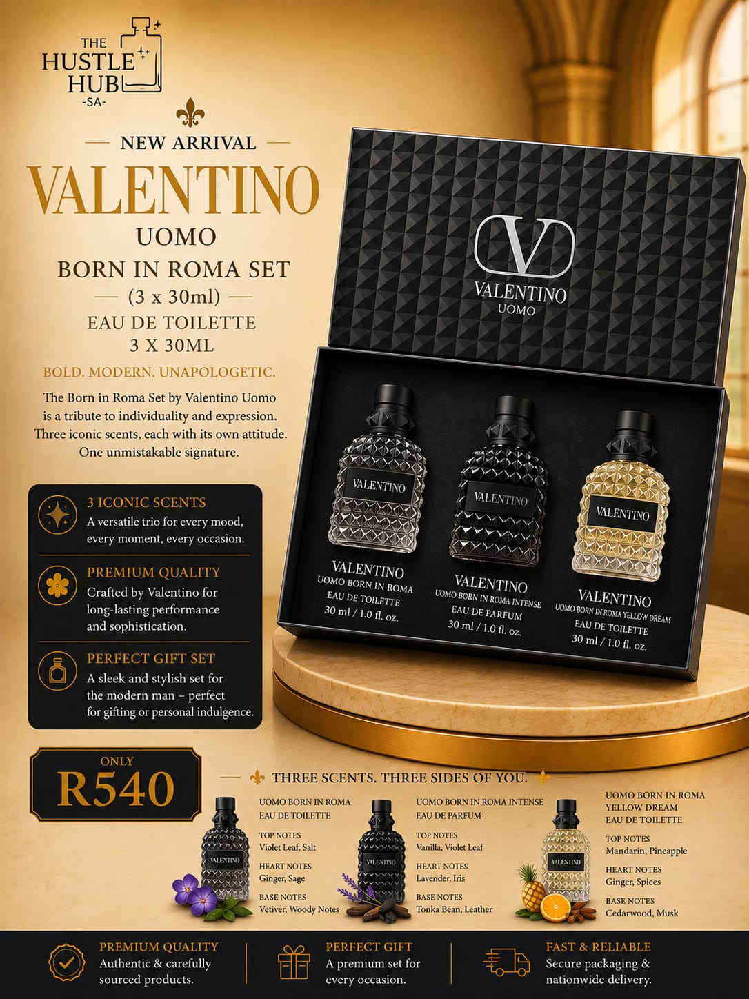 Valentino Uomo Born in Roma Set 3x30ml