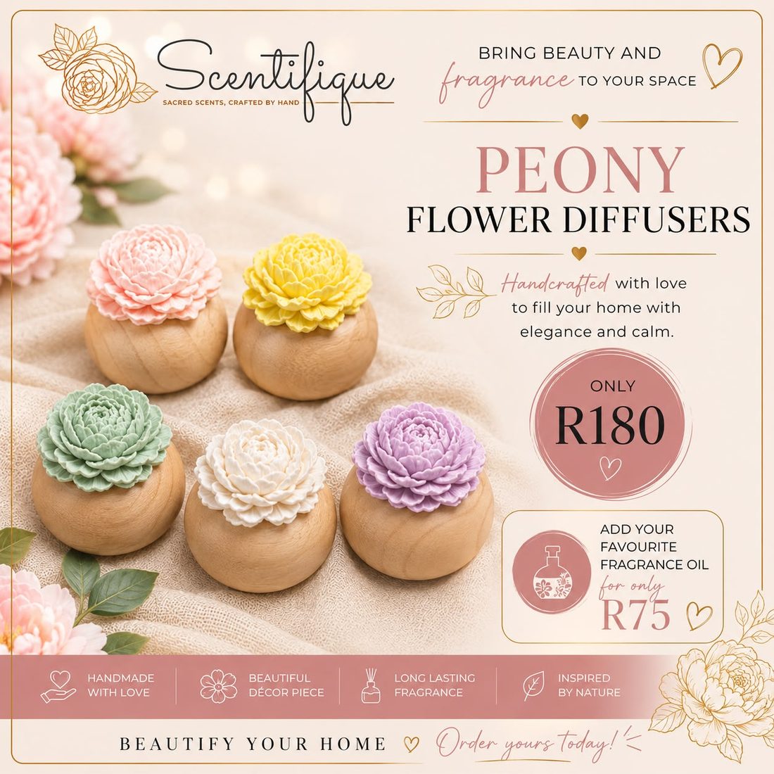 Peony Flower Diffusers
