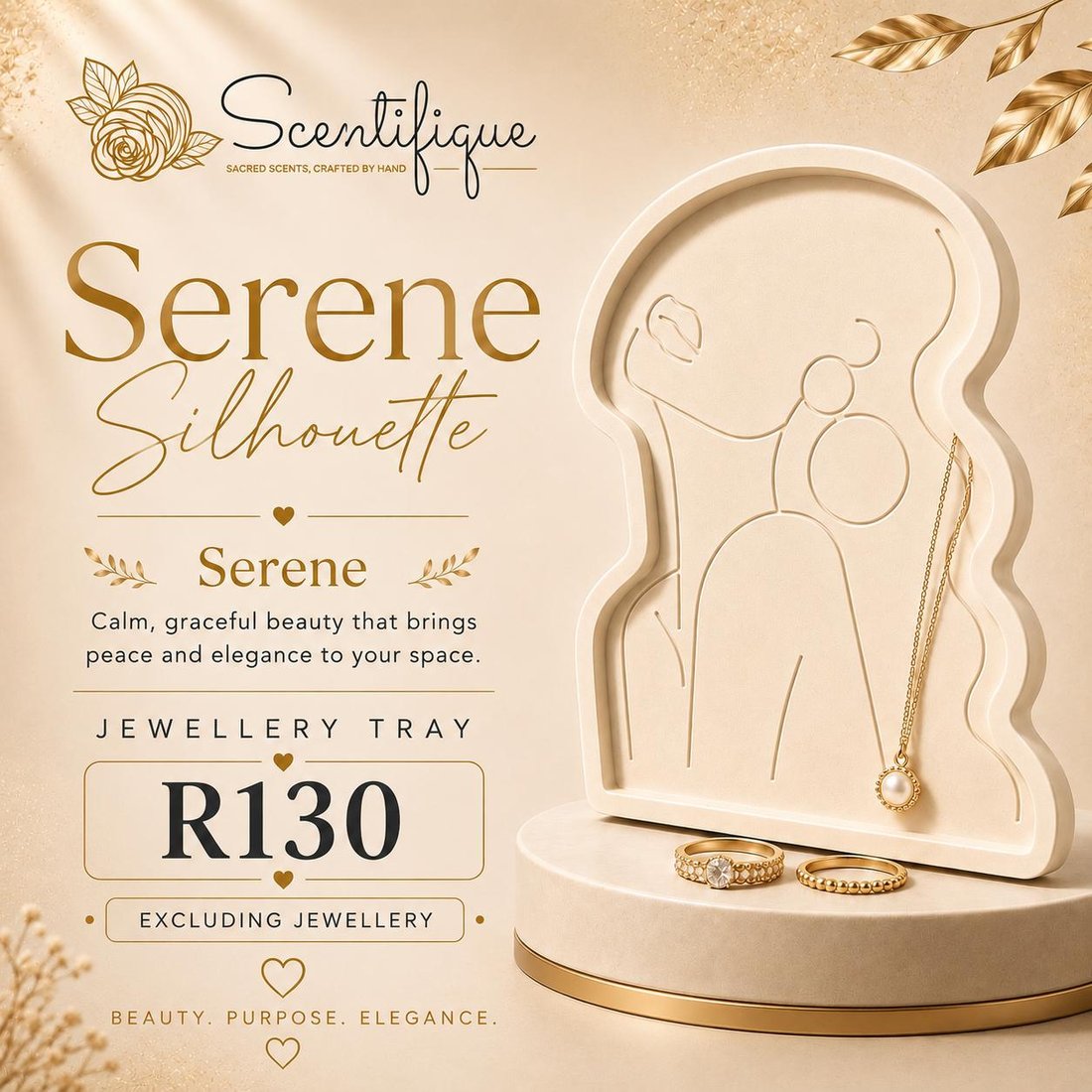 Serene Silhouette Jewellery Tray