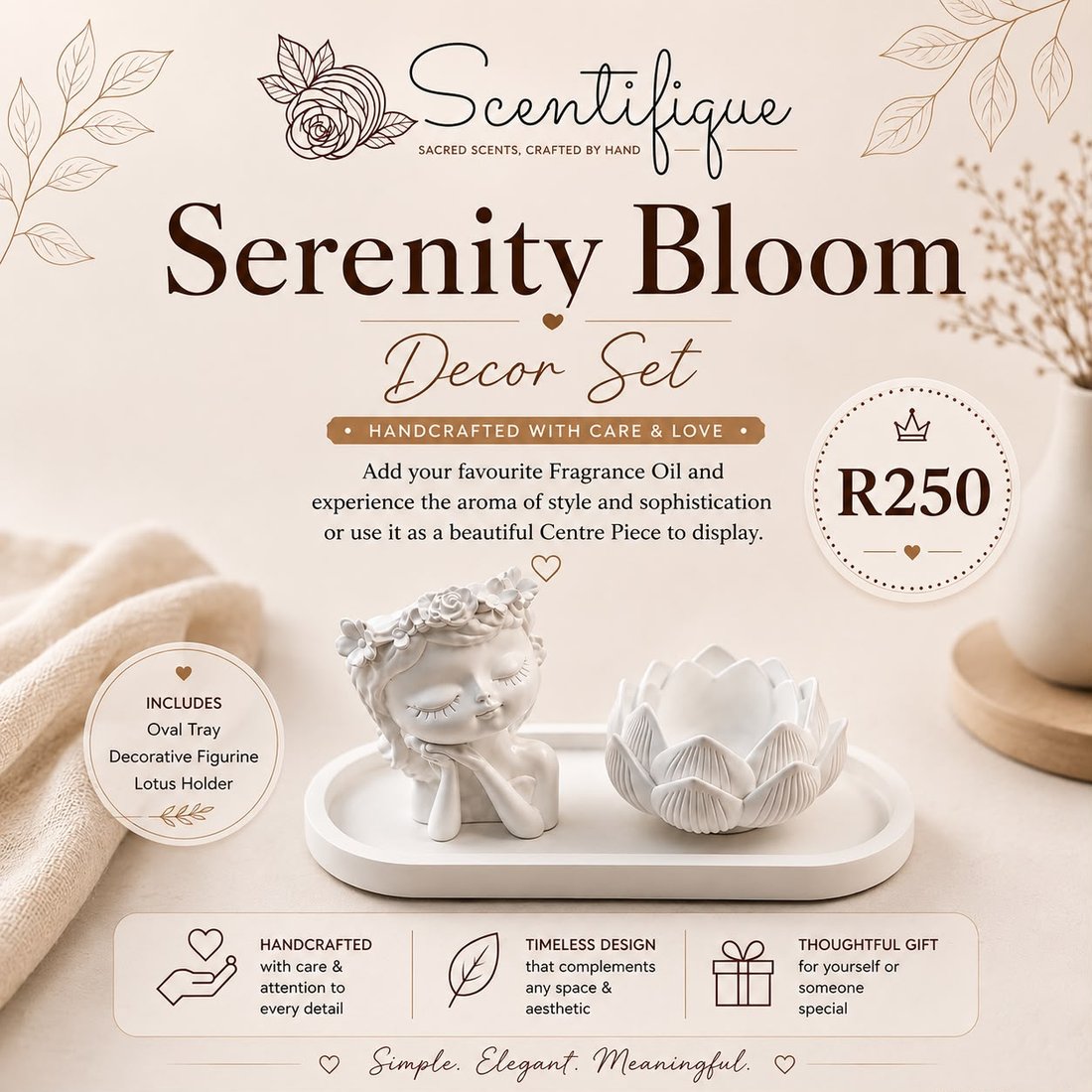 Serenity Bloom Decor Set