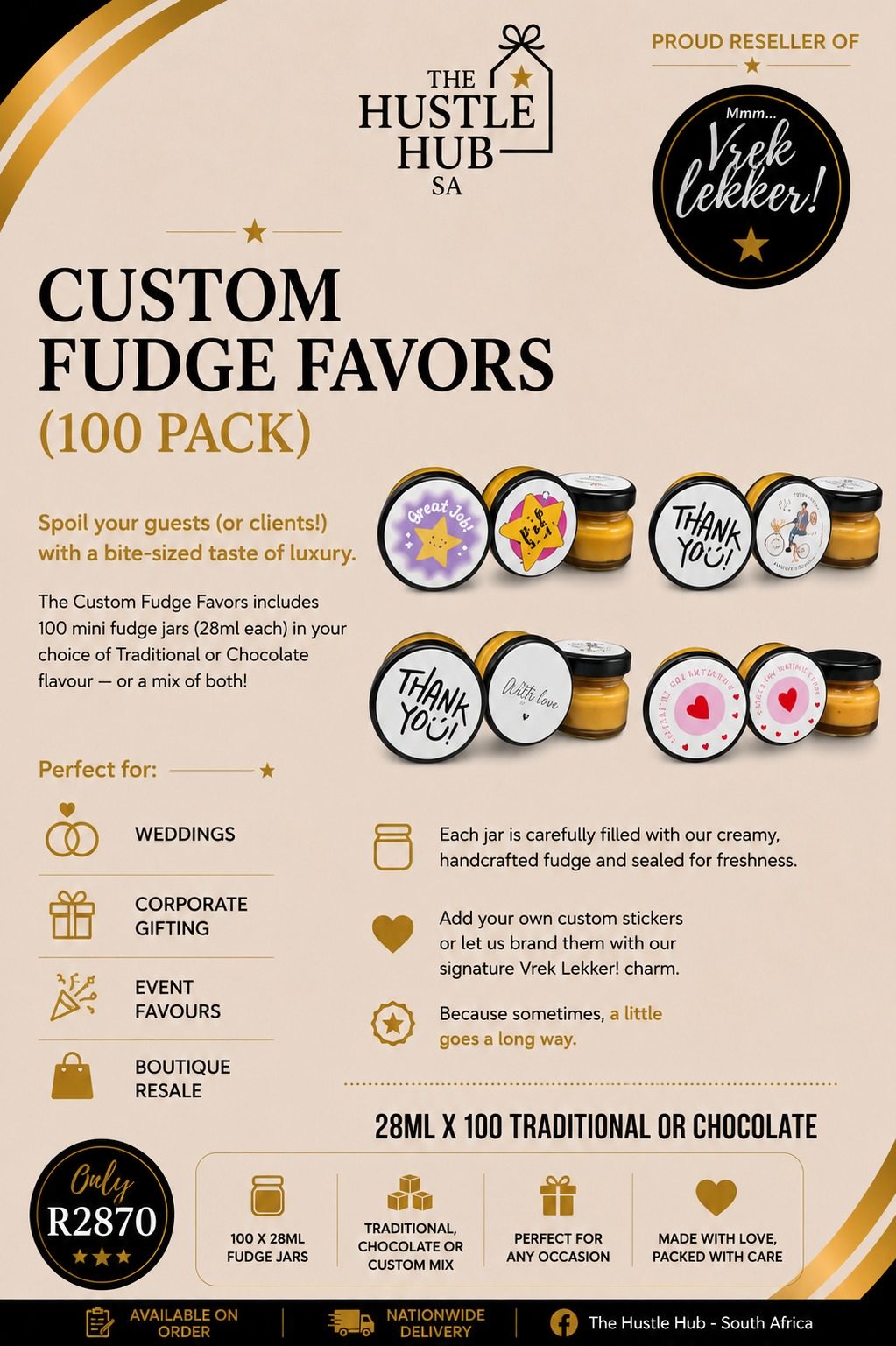 Custom Fudge Favors