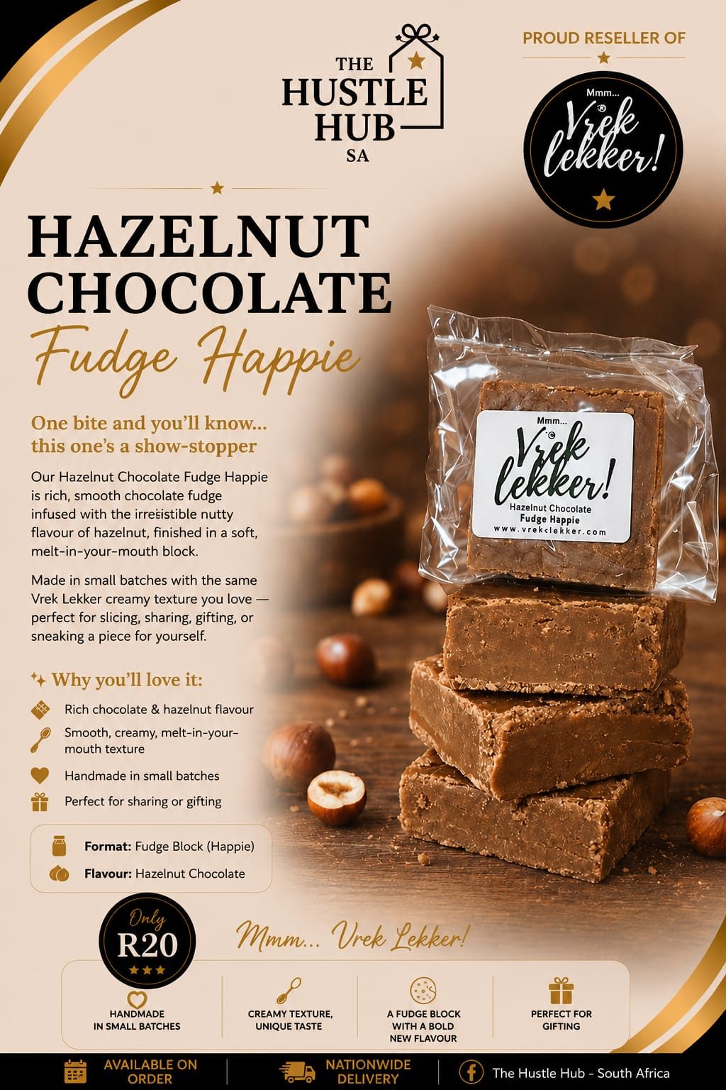 Hazelnut Chocolate Fudge Happie