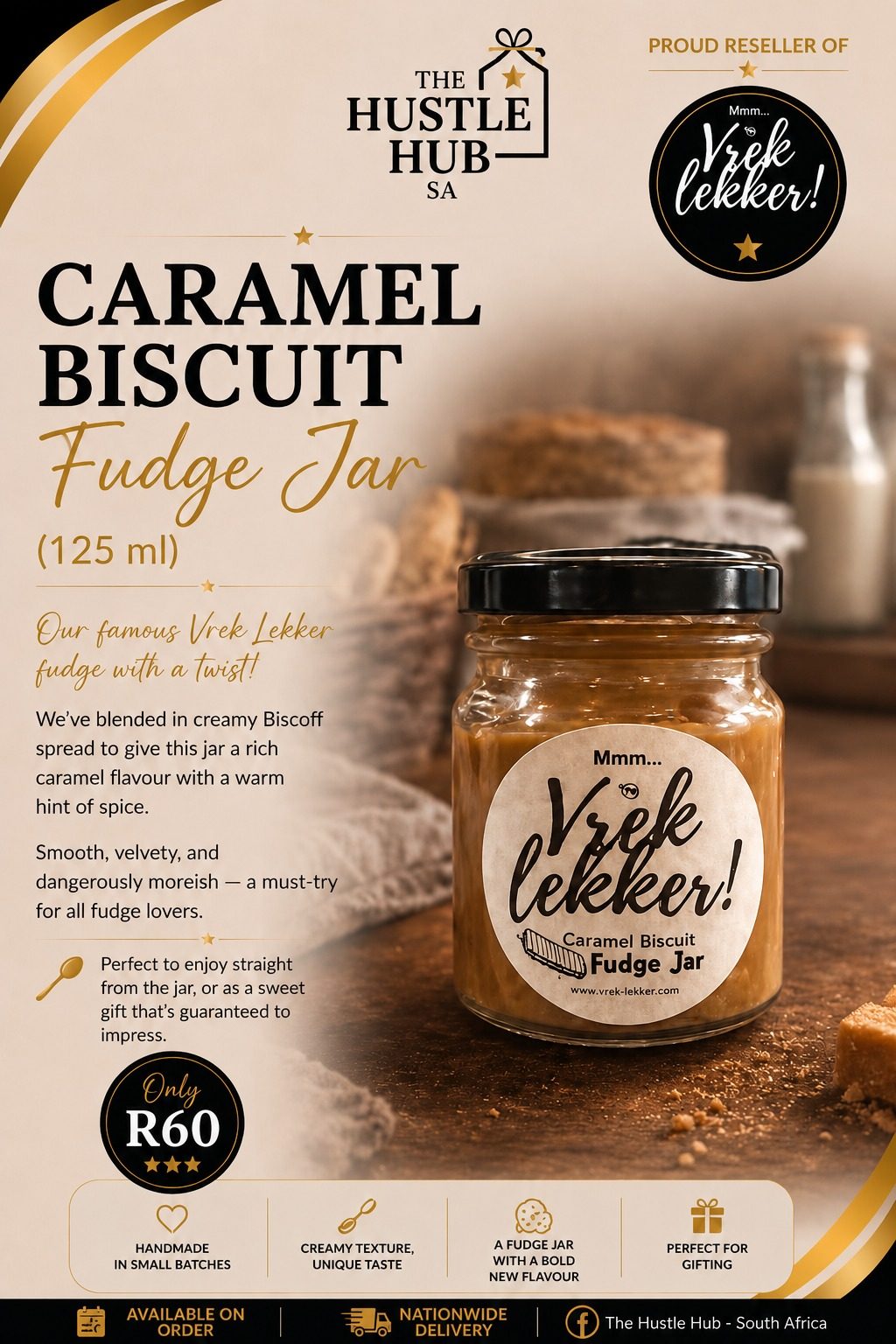 Caramel Biscuit Fudge Jar