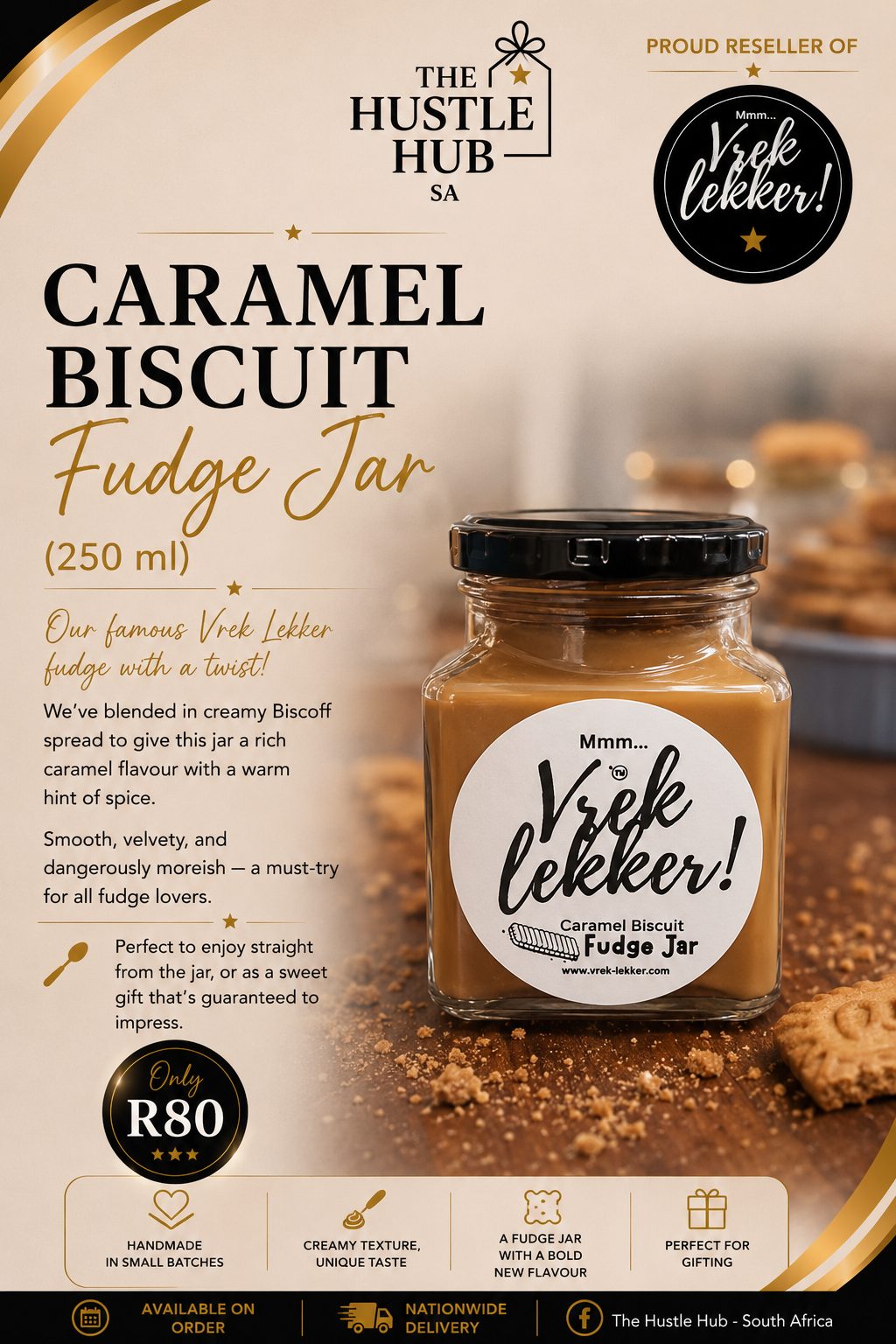 Caramel Biscuit Fudge Jar